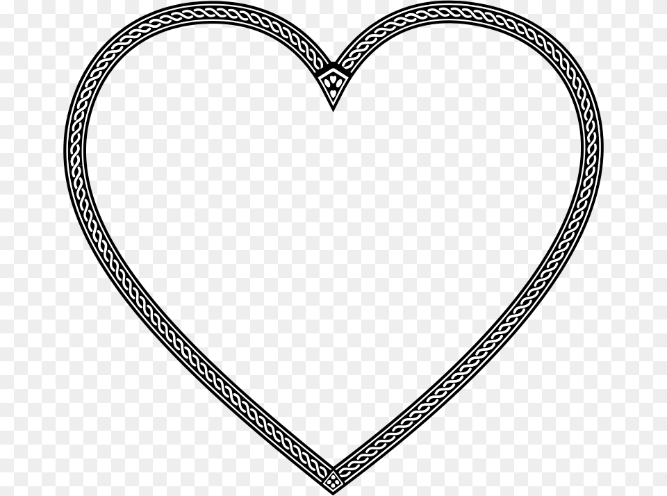 Decorative Chain Heart Heart Frame, Bow, Weapon Free Png Download
