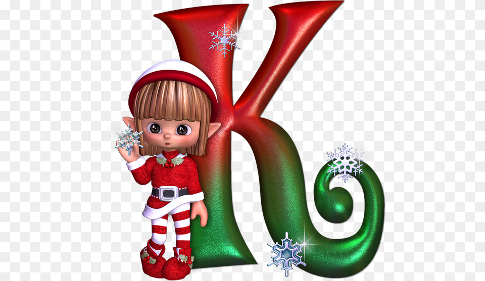 Decorative Christmas Alphabet Letters Clip Art, Elf, Baby, Person, Toy Free Transparent Png