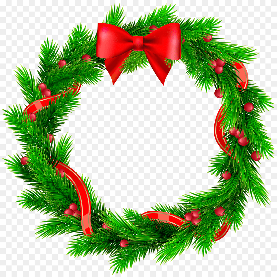 Decorative Christmas Wreath Clip Png