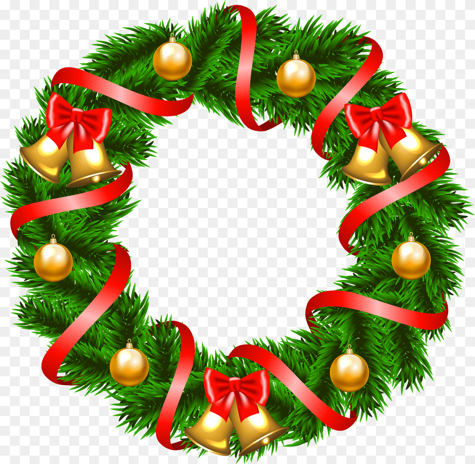 Decorative Christmas Wreath Clipart Image Christmas Wreath, Armor, Shield Png