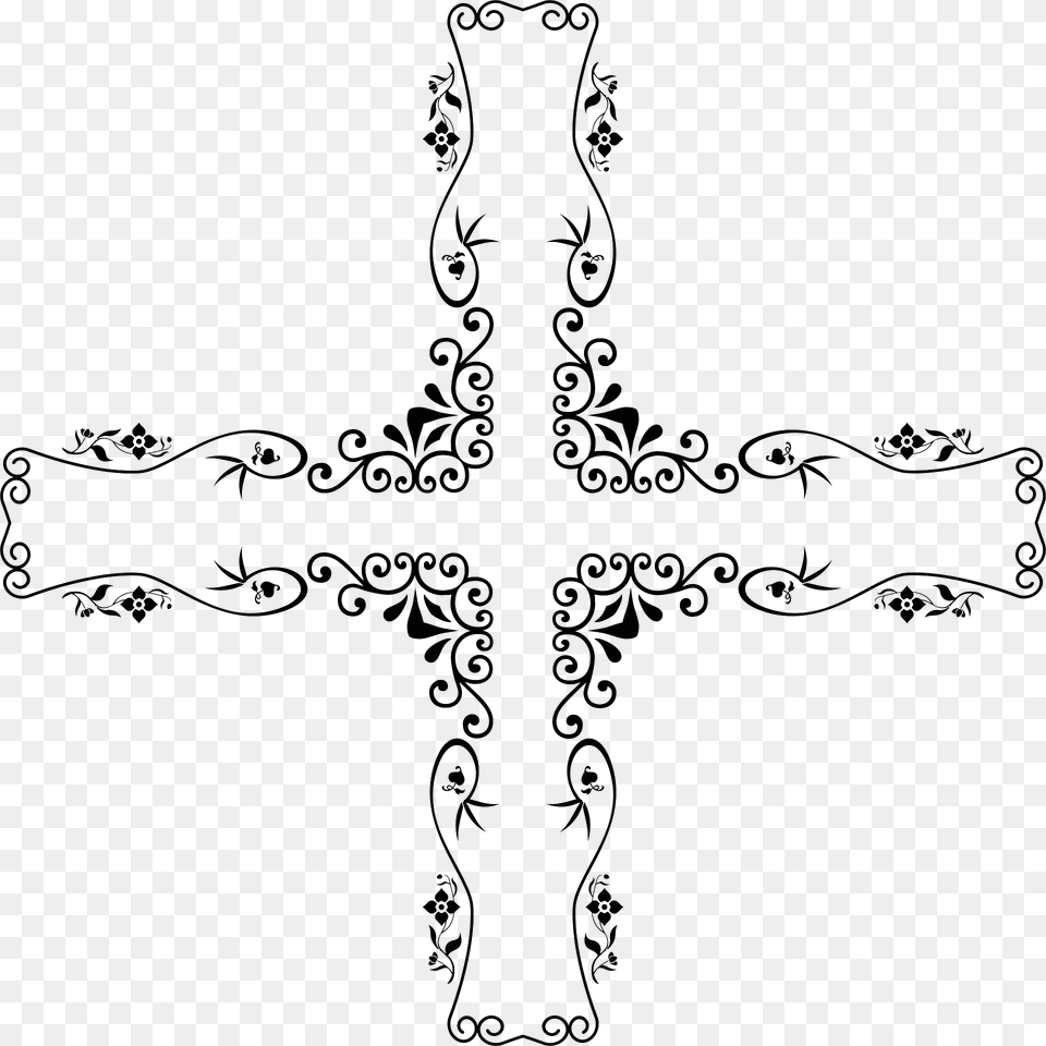 Decorative Clipart, Cross, Symbol, Pattern, Art Png Image