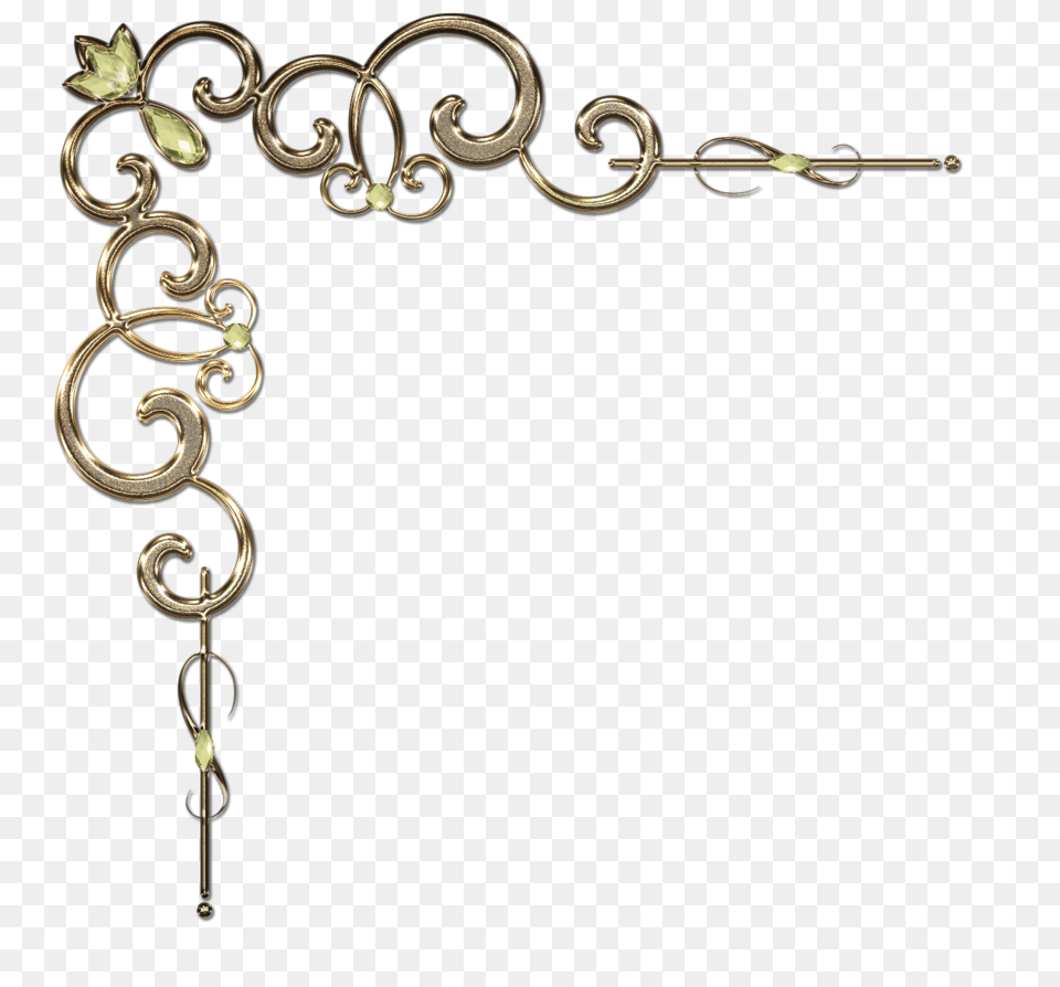 Decorative Corner With Diamond Diamond In Gold, Accessories, Earring, Jewelry, Bronze Free Transparent Png