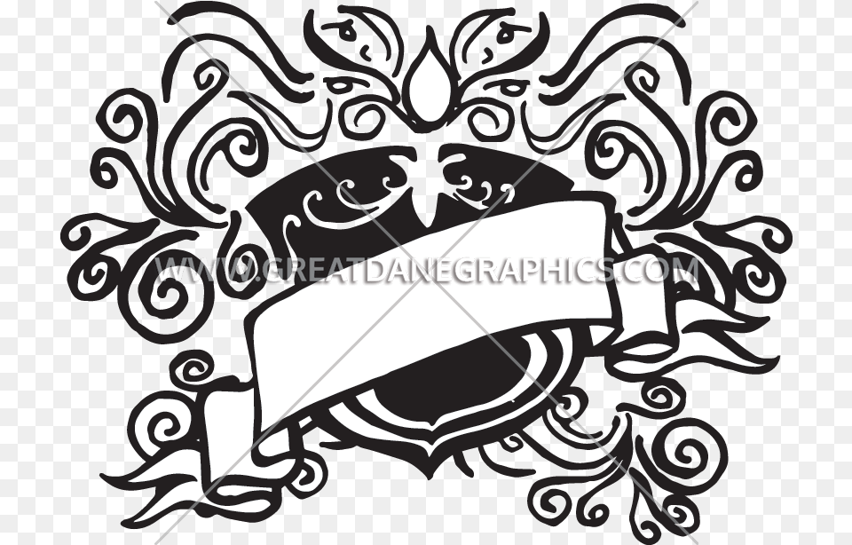 Decorative Crest Background Production Ready Artwork For T Illustration, Art, Graphics, Lighting, Floral Design Png Image