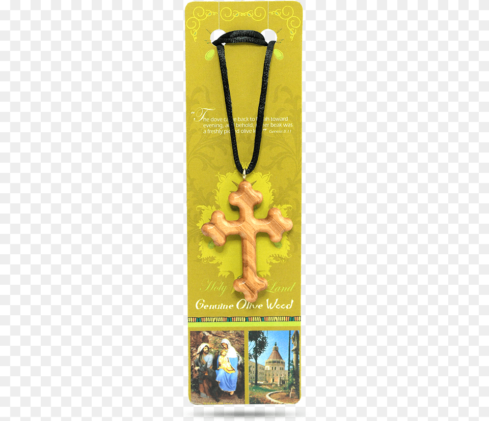 Decorative Cross Olive Wood Catholic Pendant Necklace Cross, Adult, Female, Person, Symbol Png