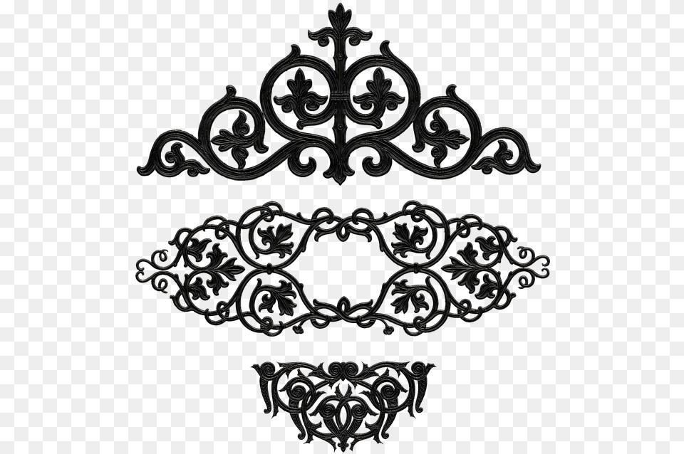 Decorative Decoration Design Wrought Iron Elements Motifs Clipart, Accessories, Jewelry, Pattern, Chandelier Png Image