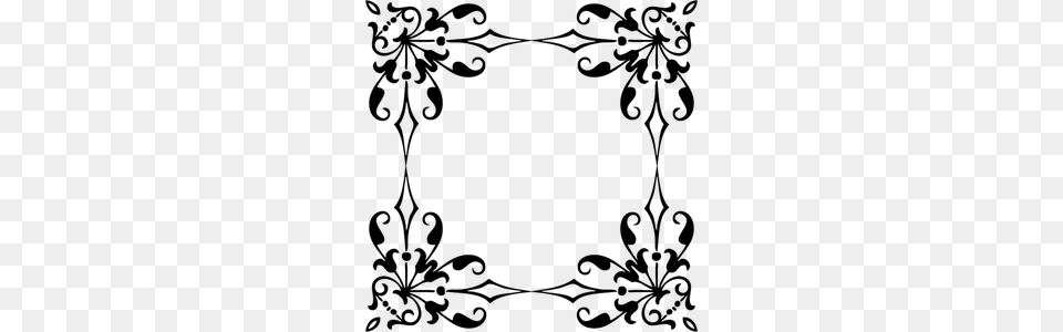 Decorative Divider Clip Art, Gray Png