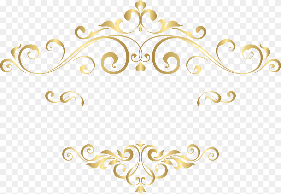 Decorative Element Clipart Transparent Golden Flower, Art, Floral Design, Graphics, Pattern Png Image