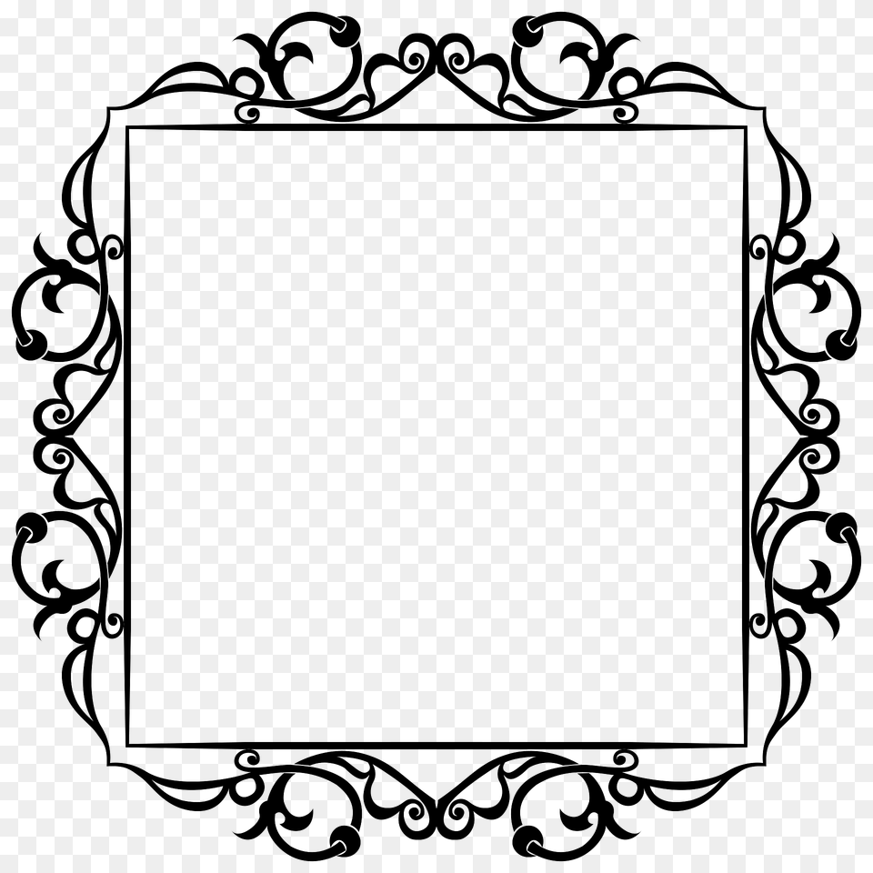 Decorative Floral Flourish Frame 8 Clipart, Art, Floral Design, Graphics, Pattern Png Image