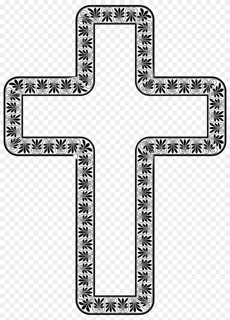 Decorative Flourish Cross Clipart, Symbol Free Png