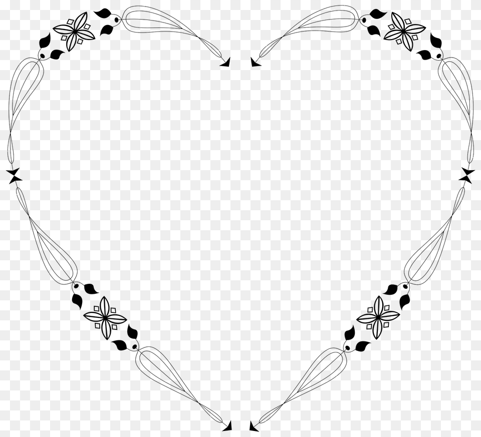 Decorative Flourish Heart Clipart, Accessories, Jewelry, Necklace, Pattern Free Png