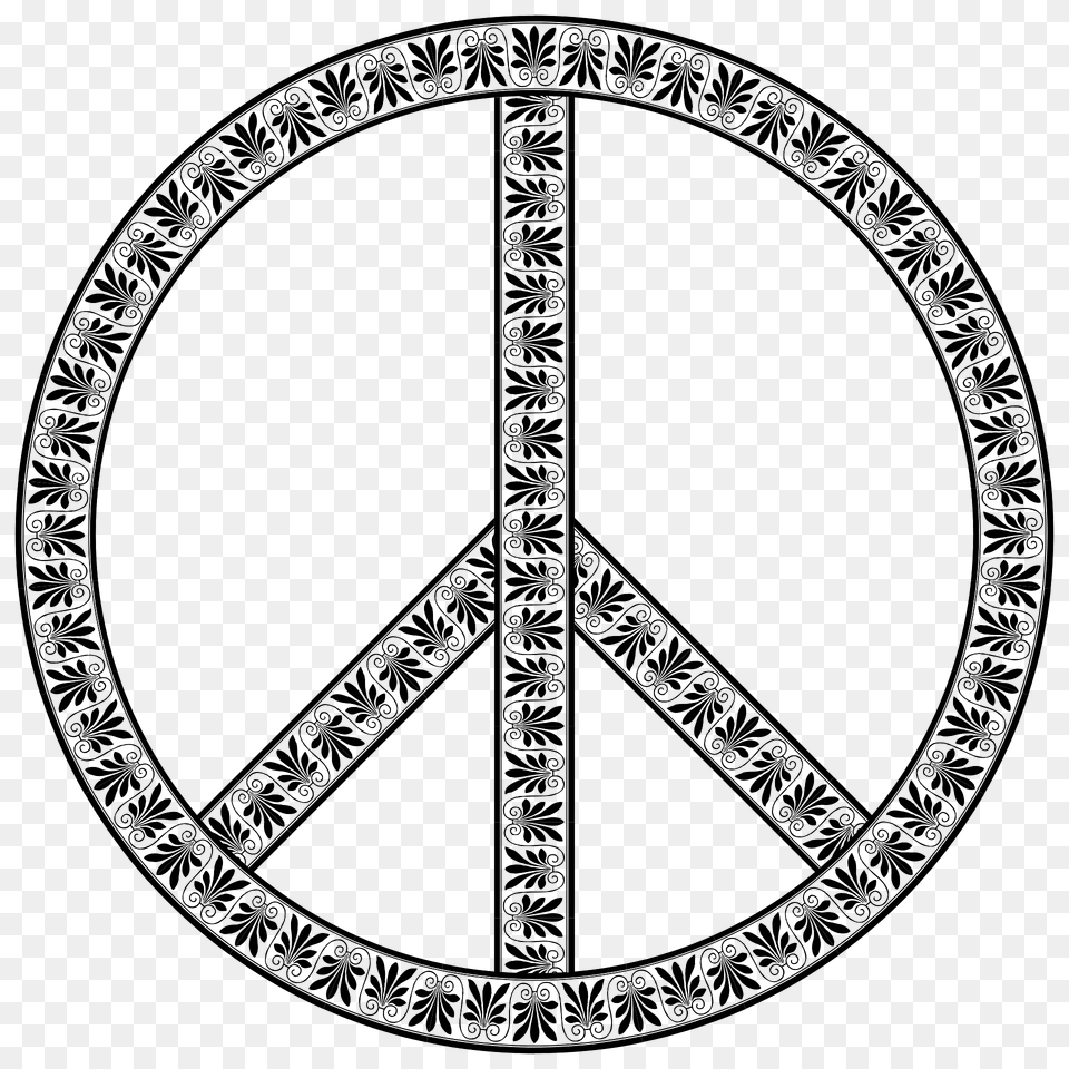 Decorative Flourish Peace Sign Clipart, Home Decor Free Transparent Png