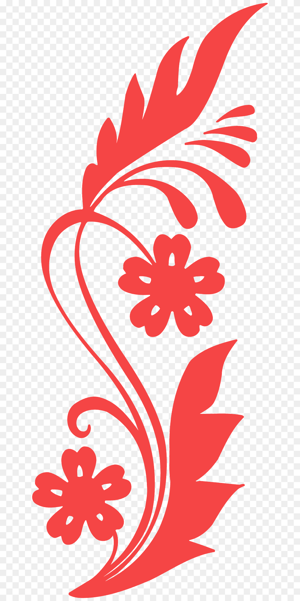 Decorative Flower Silhouette, Art, Floral Design, Graphics, Pattern Free Png Download