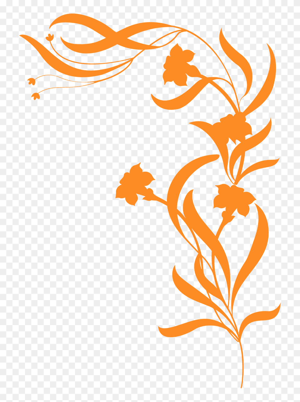 Decorative Flower Silhouette, Art, Floral Design, Graphics, Pattern Png Image