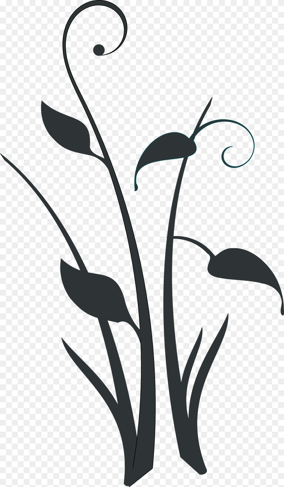 Decorative Form Clip Arts Black And White Plant Clipart, Art, Floral Design, Graphics, Pattern Free Png Download