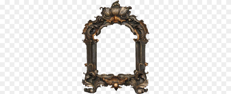 Decorative Frame Frame Transparent Background, Bronze, Mirror, Chandelier, Lamp Png Image