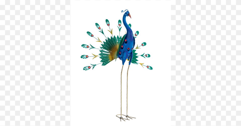 Decorative Garden Bird Open Tail Peacock Melinera Oiseau Dcoratif, Animal, Crane Bird, Waterfowl Free Png Download