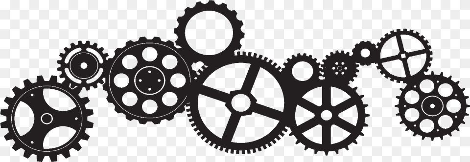 Decorative Gears Gears On A Wall, Machine, Gear, Wheel Png