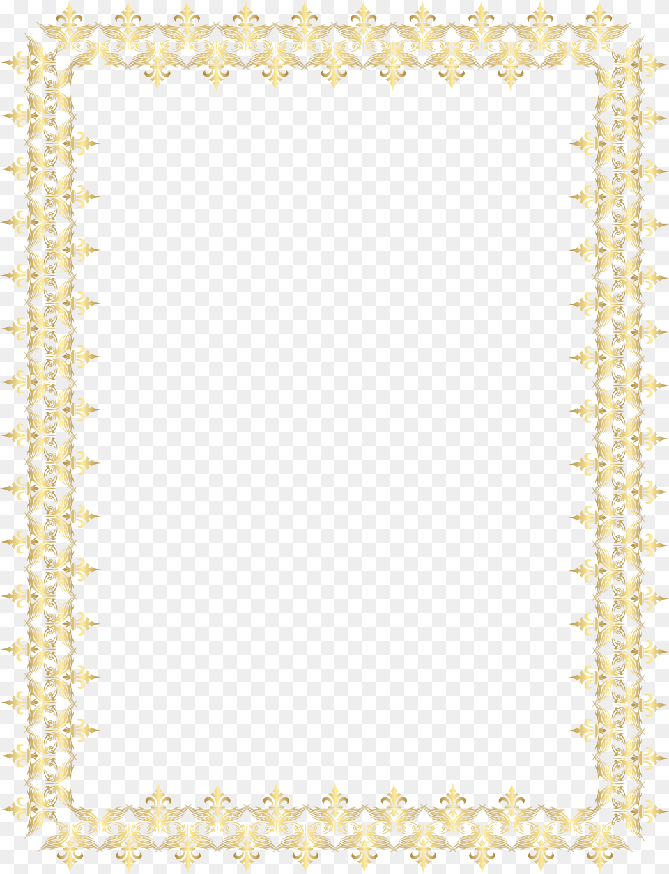 Decorative Gold Border Frame Transparent Clip Art Png Image