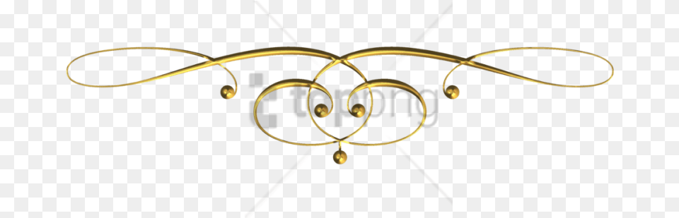 Decorative Gold Line Swirl Gold Design, Accessories, Art, Graphics, Floral Design Free Png Download