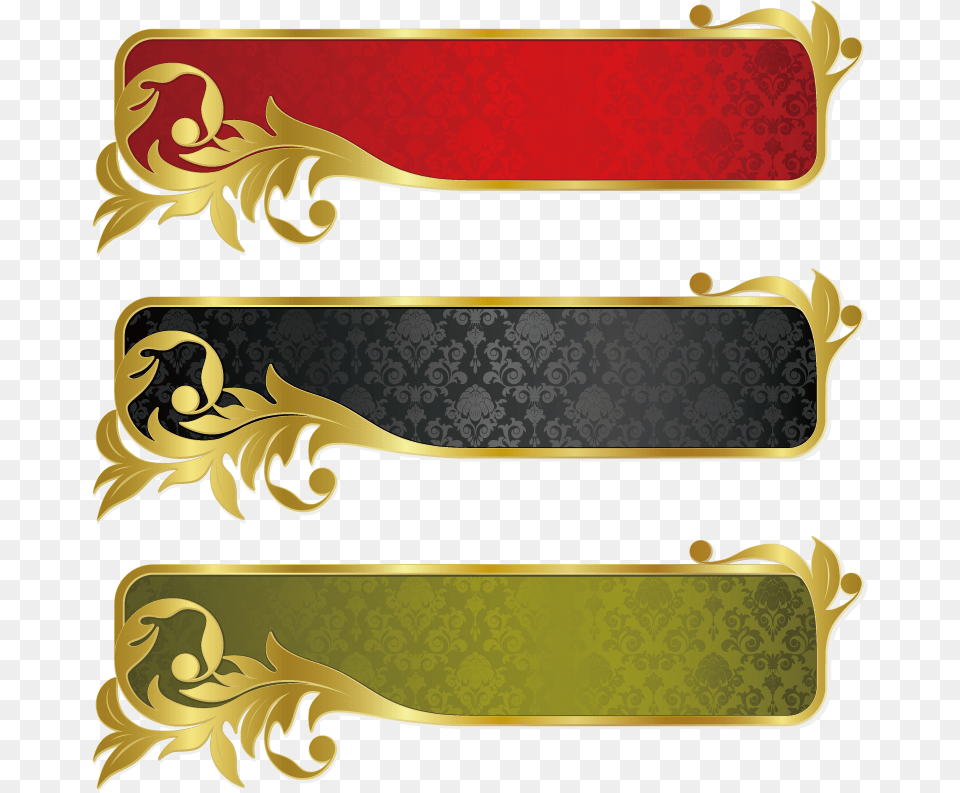 Decorative Gold Material Vector Banner Ribbon Clipart Gold Banner Ribbon Vector, Art, Floral Design, Graphics, Pattern Free Png Download
