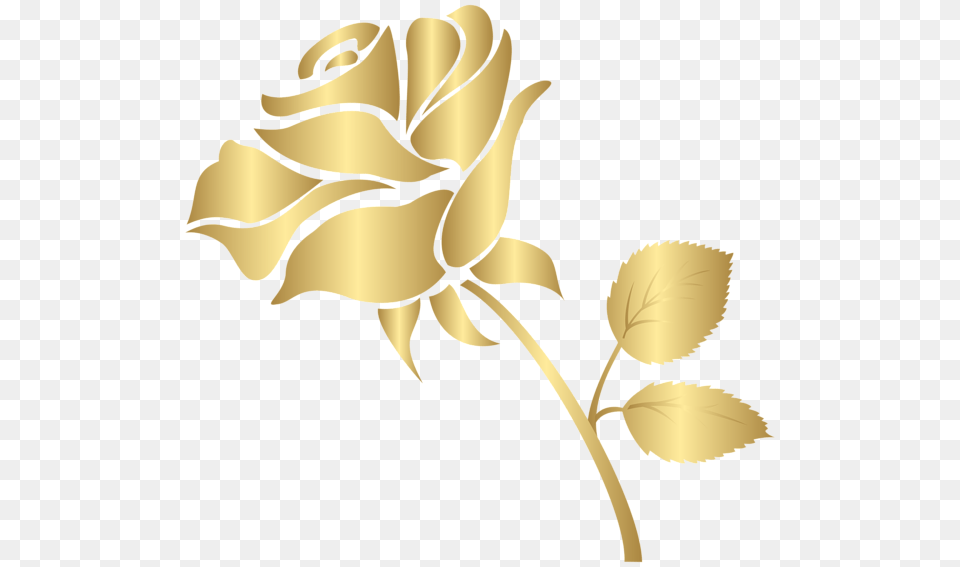 Decorative Gold Rose Clip Art, Plant, Leaf, Flower, Graphics Free Png Download