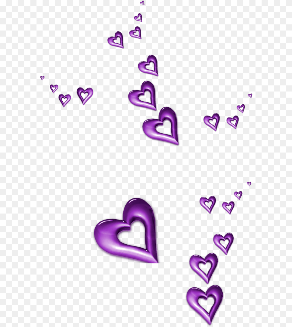 Decorative Hearts Ornaments I Purple Hearts Clip Art, Symbol, Text, Number Png