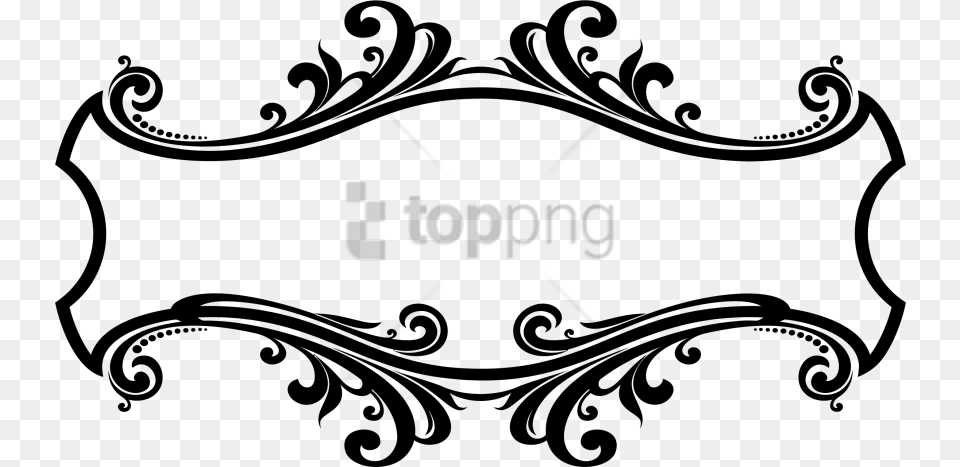 Decorative Images Background Frame Design Black And White, Art, Floral Design, Graphics, Pattern Free Transparent Png