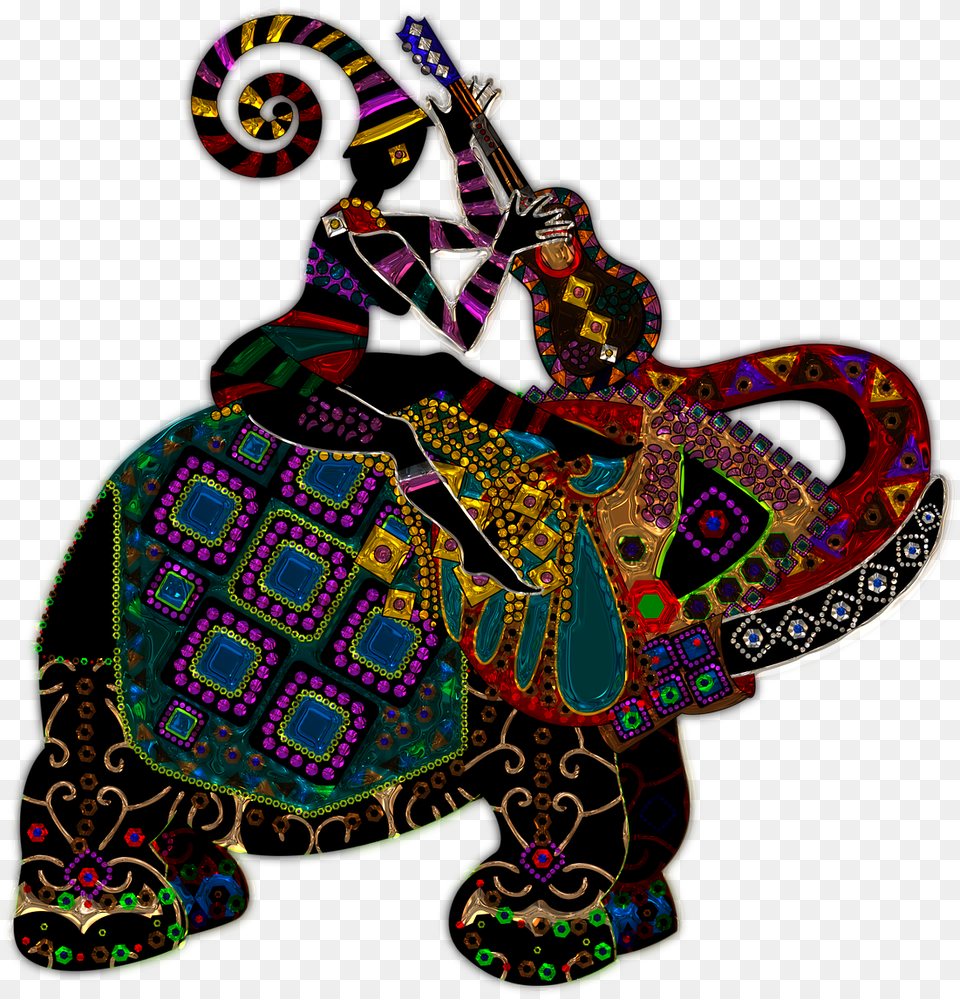 Decorative Indian Elephant Painting, Woman, Adult, Art, Person Free Transparent Png