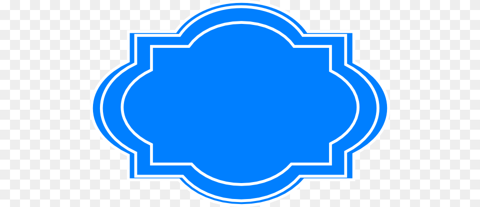 Decorative Label Blue Clip Art, Logo, Symbol Free Png Download