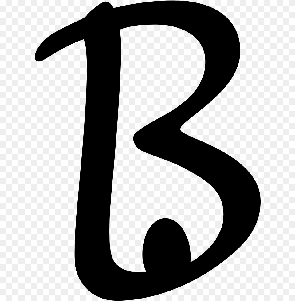 Decorative Letter B, Gray Free Transparent Png