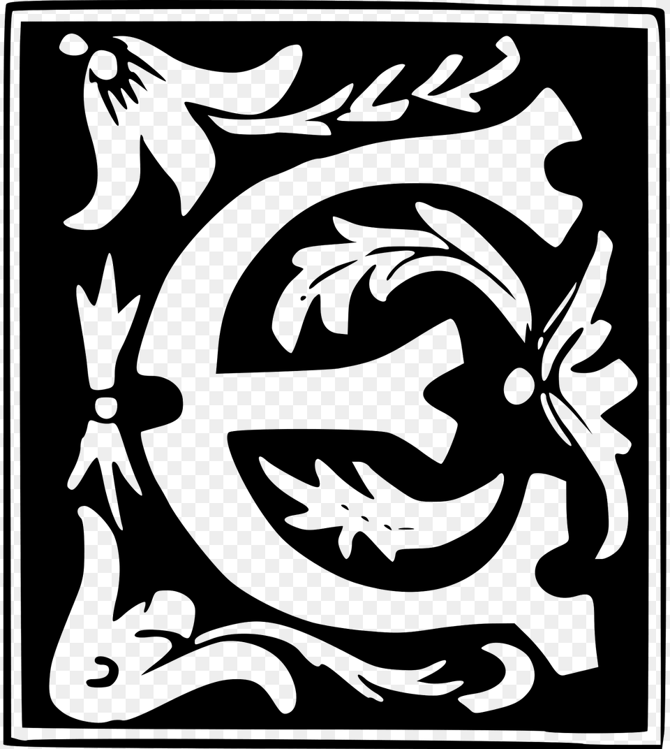 Decorative Letter E Clipart, Emblem, Symbol, Animal, Horse Free Transparent Png