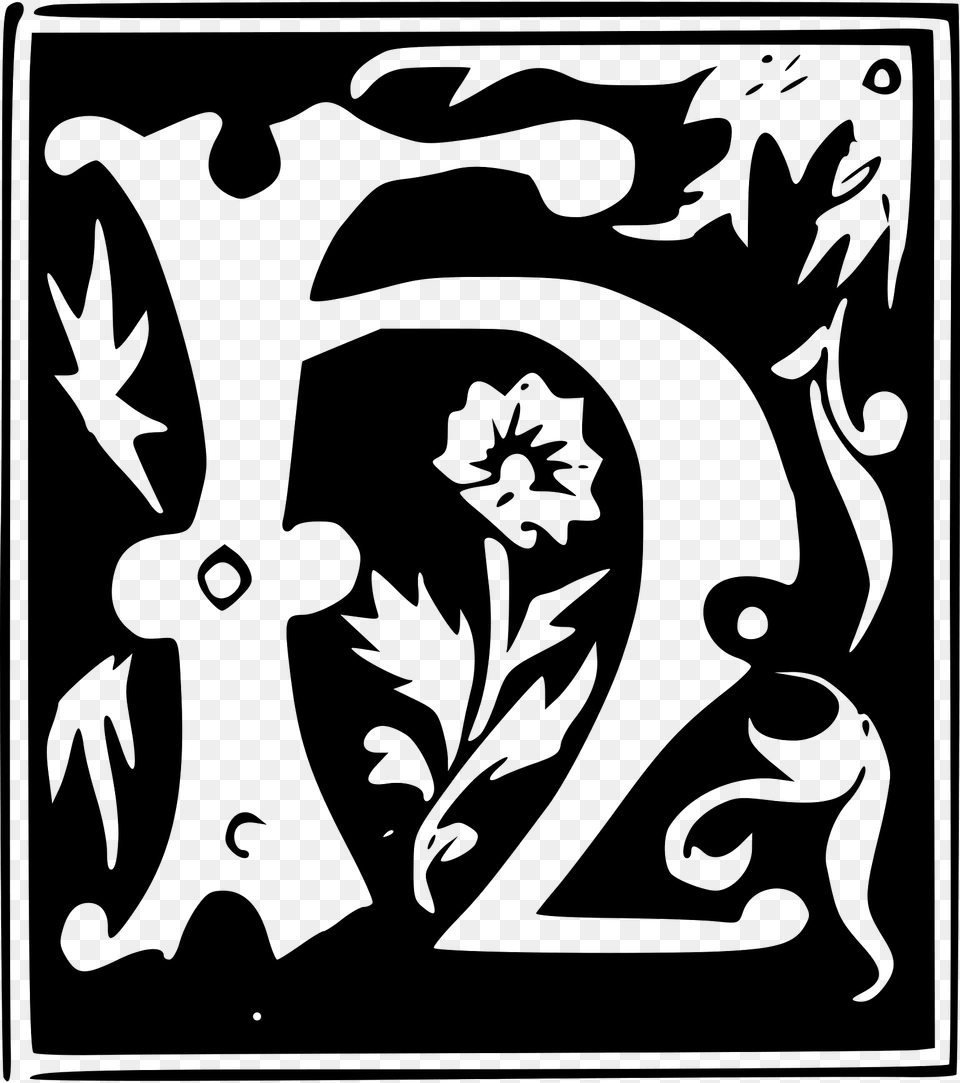 Decorative Letter H Clipart, Art, Floral Design, Graphics, Pattern Png