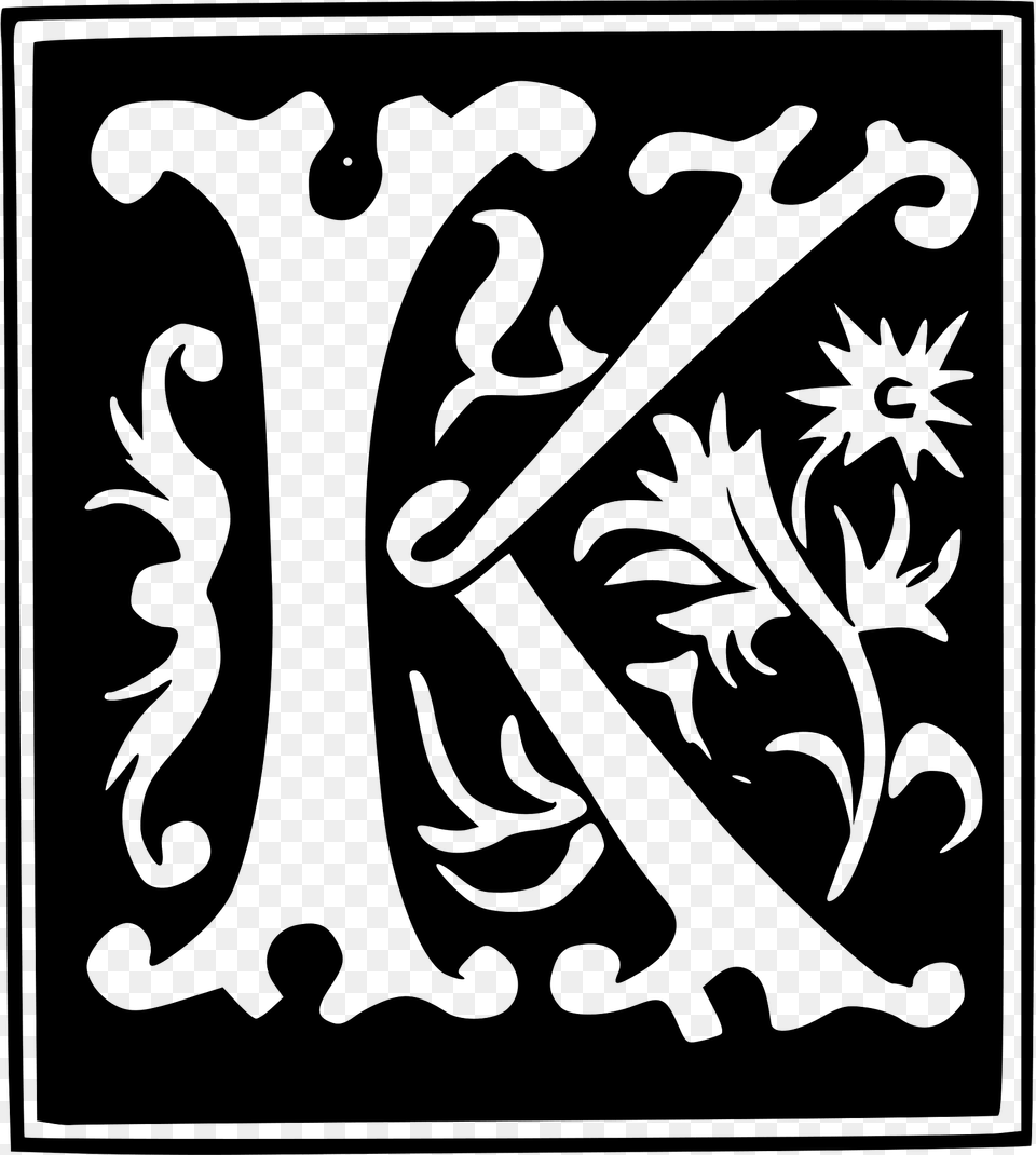 Decorative Letter K Clipart, Art, Floral Design, Graphics, Pattern Free Transparent Png