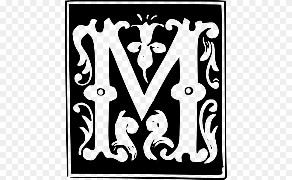 Decorative Letter Set M Clip Art Vector M M Letter Message For Love Picture Frame, Stencil, Text, Animal, Mammal Free Transparent Png