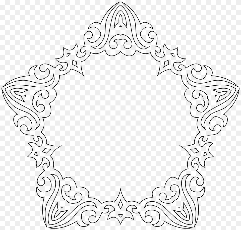 Decorative Line Art Frame 2 Clipart, Person, Pattern Free Png