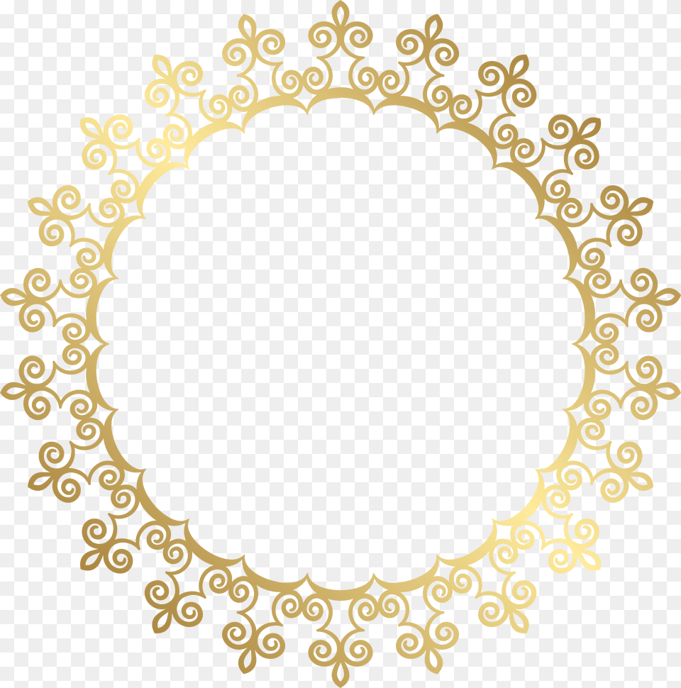 Decorative Line Gold Clipart, Oval, Pattern Png