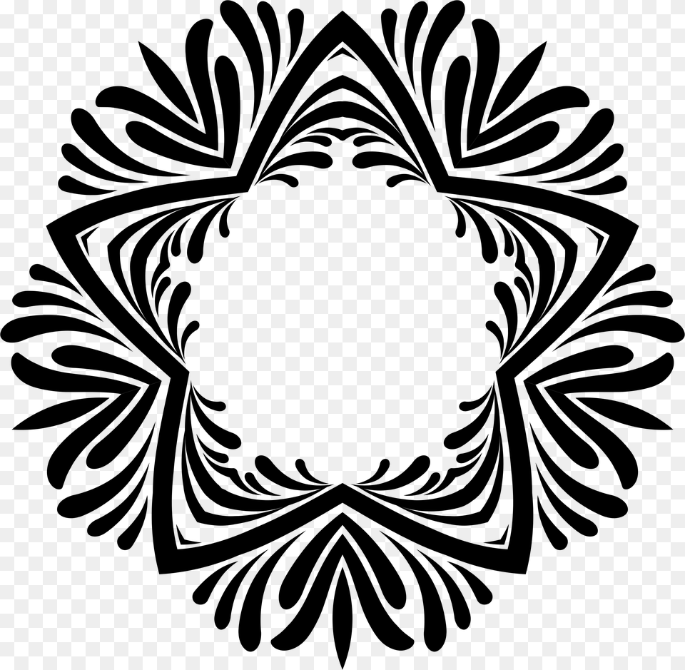 Decorative Lineart 11 Clip Arts Black And White Pattern, Gray Png