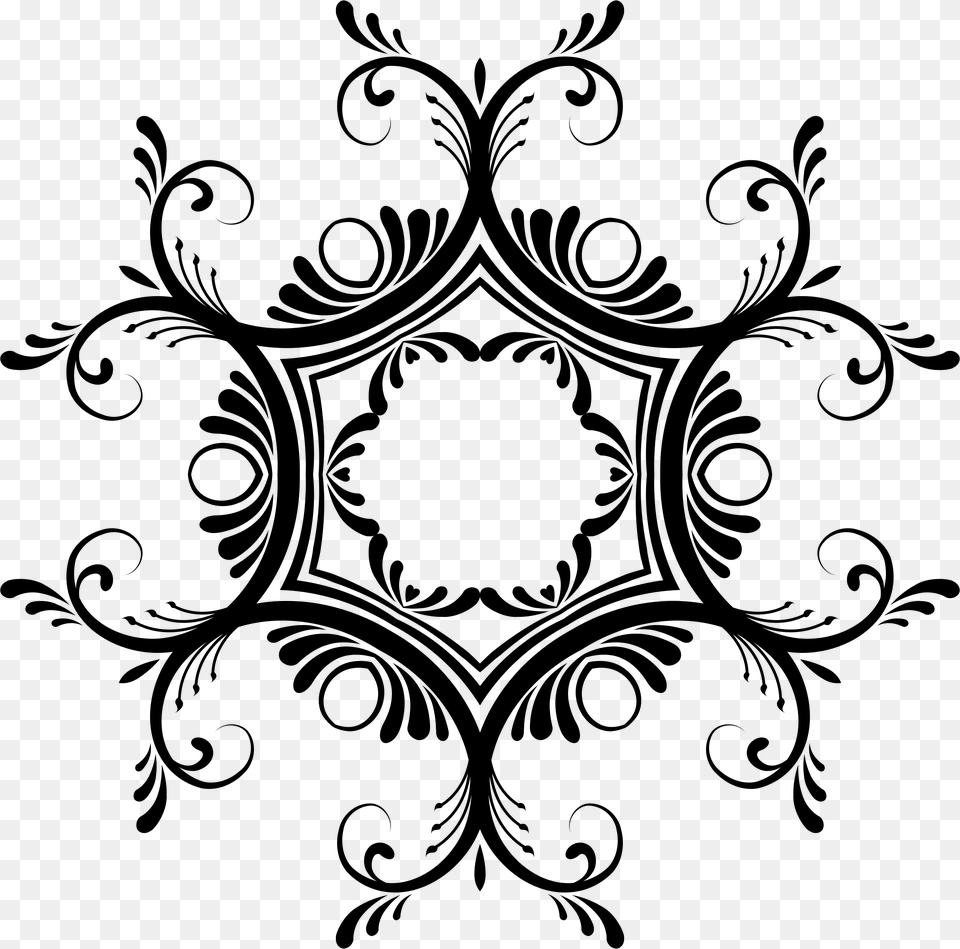 Decorative Lineart 12 Vector Decorative Design, Gray Free Png