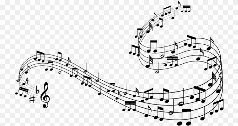 Decorative Music Notes Clipart Background Music Notes, Gray Free Transparent Png