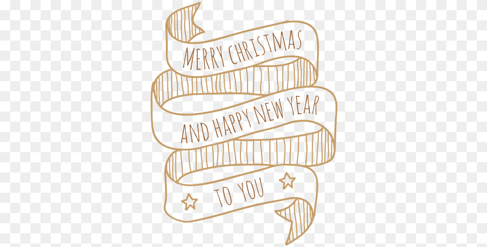 Decorative New Year Christmas Ribbon U0026 Svg Drawing, Text, Calligraphy, Handwriting Free Transparent Png