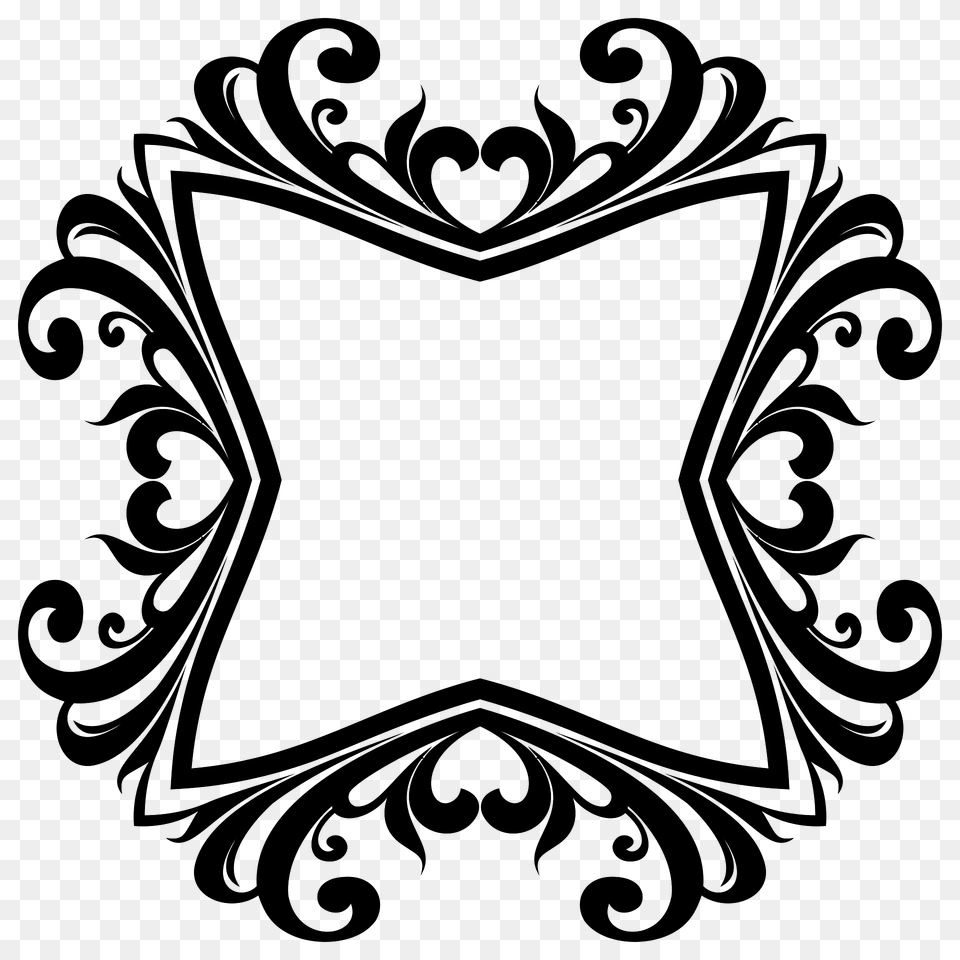 Decorative Ornamental Flourish Frame Aggrandized 3 Clipart, Emblem, Symbol Free Png Download