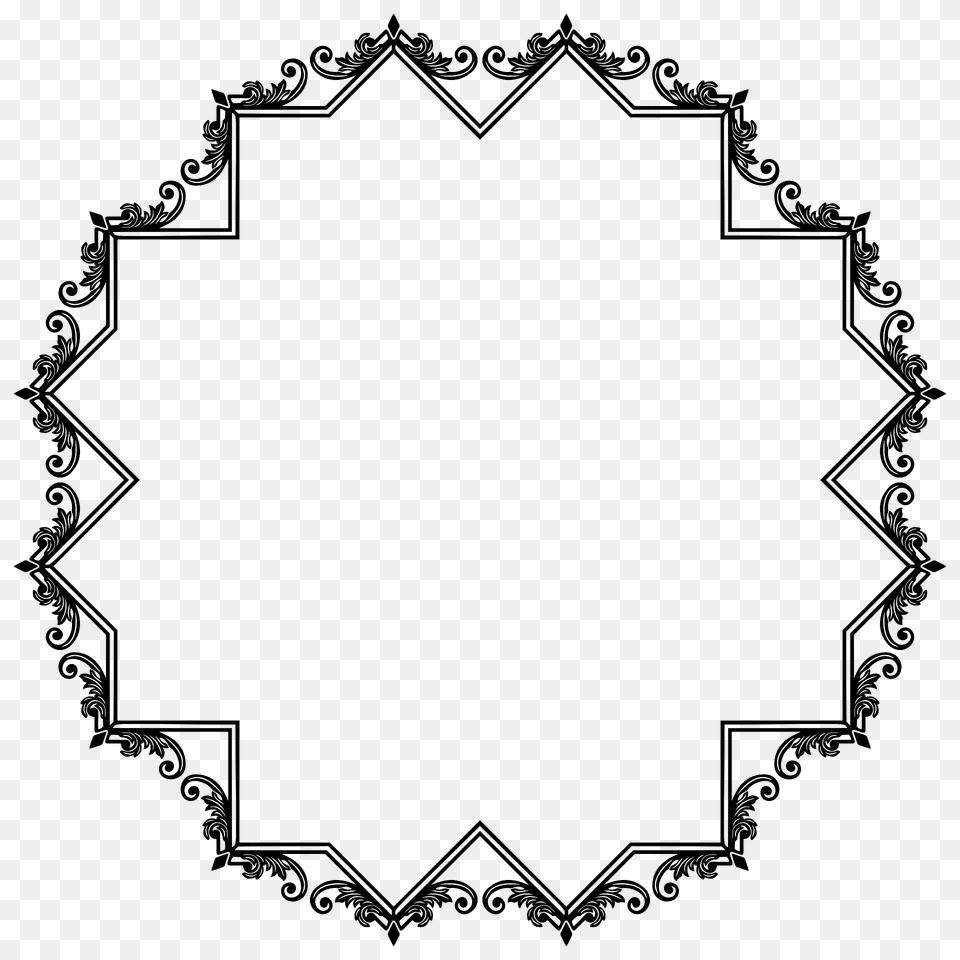 Decorative Ornamental Flourish Frame Extrapolated 10 Clipart, Green, Oval, Pattern, Cross Png Image
