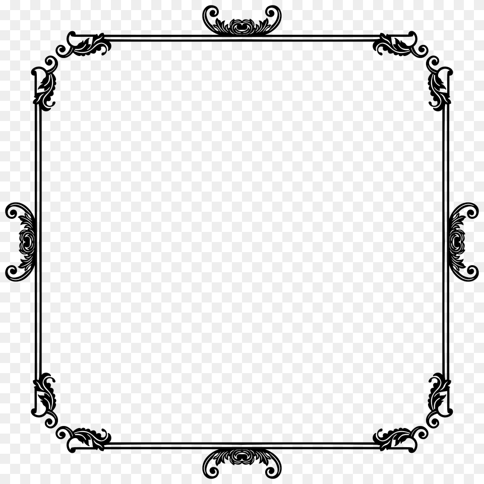 Decorative Ornamental Flourish Frame Extrapolated 2 Clipart, White Board Png Image