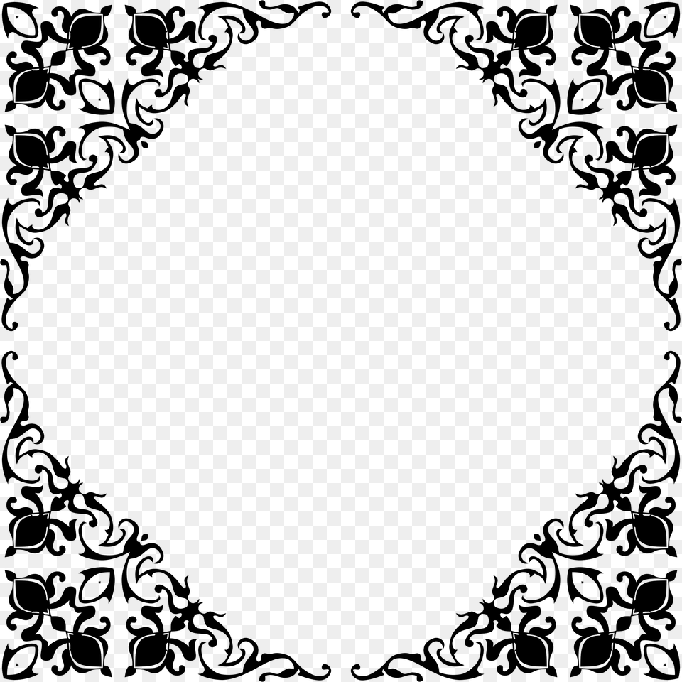 Decorative Ornamental Frame Border Reinvigorated 4 Arabesco Moldura Para Convites, Gray Png Image