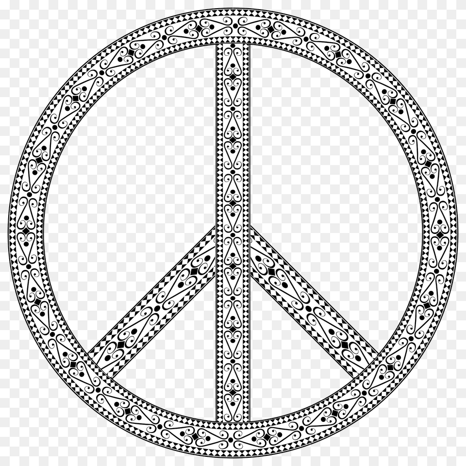 Decorative Ornamental Peace Sign Clipart, Disk, Symbol Png Image
