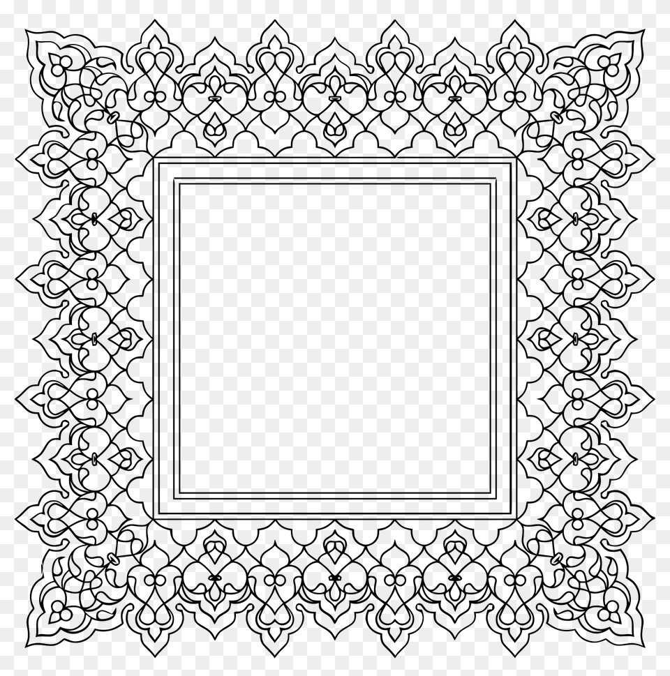 Decorative Ornamental Square Frame Border Clipart, Home Decor Png Image