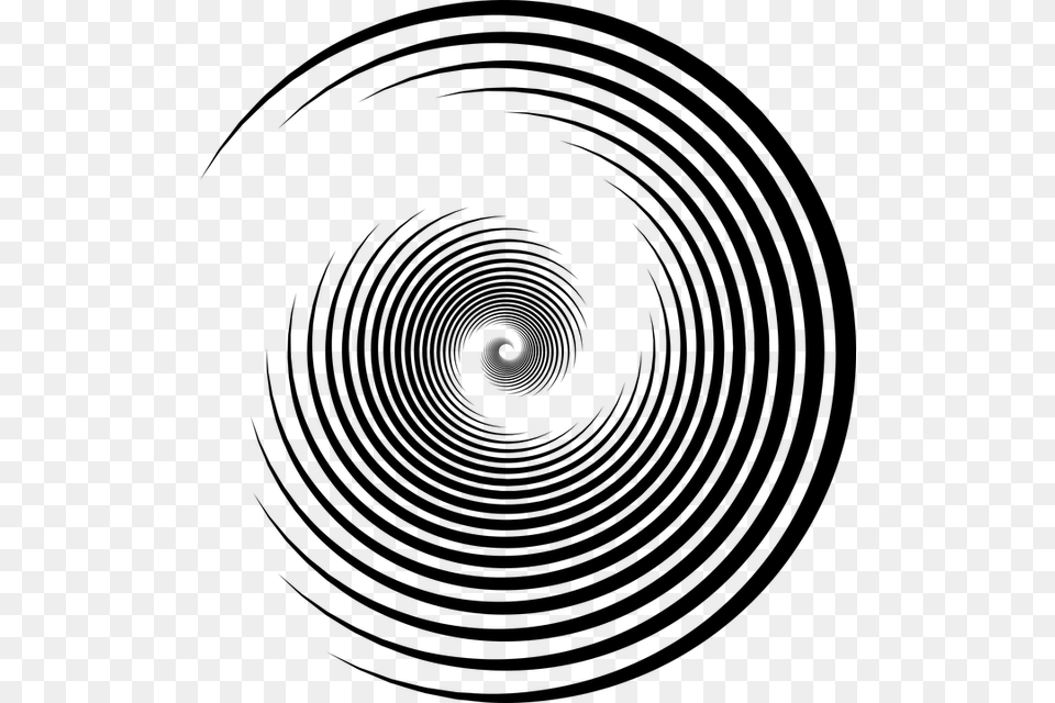 Decorative Ornamental Vortex Whirlpool Maelstrom Black And White Vortex, Gray Free Png