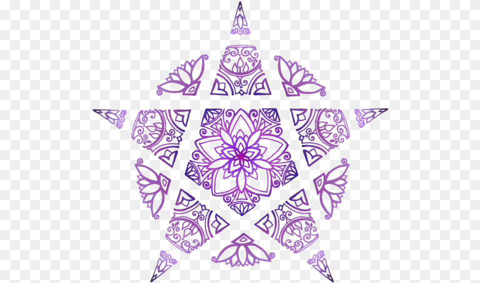 Decorative Pentacle In Purple Hand Towel Motif, Nature, Outdoors, Pattern, Accessories Free Png