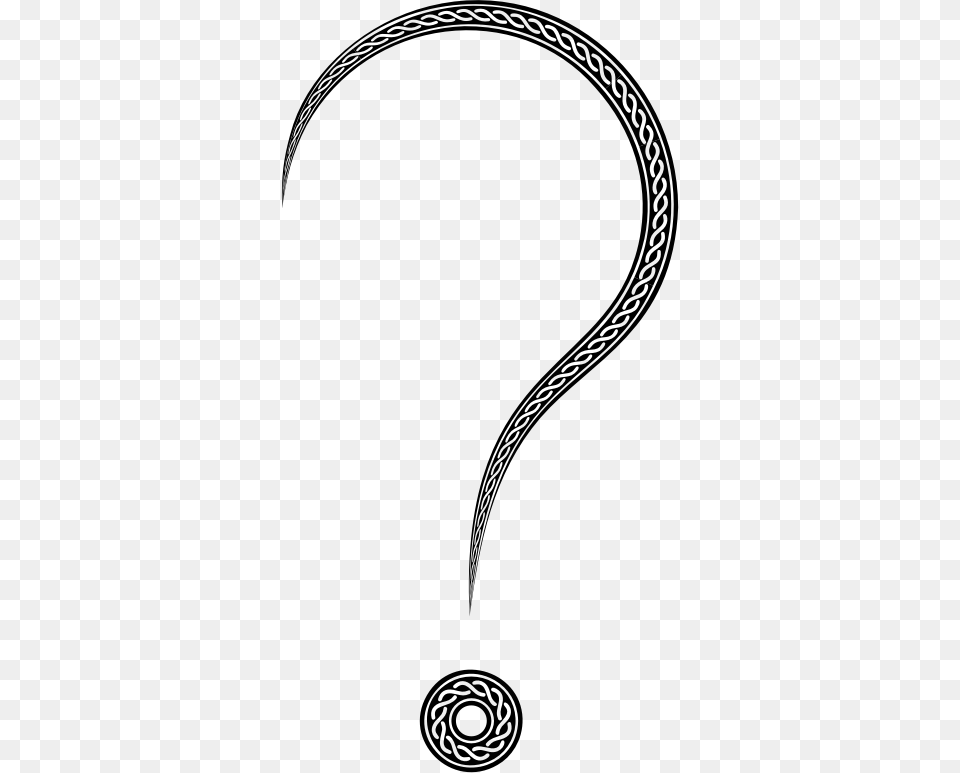 Decorative Question Mark, Gray Png