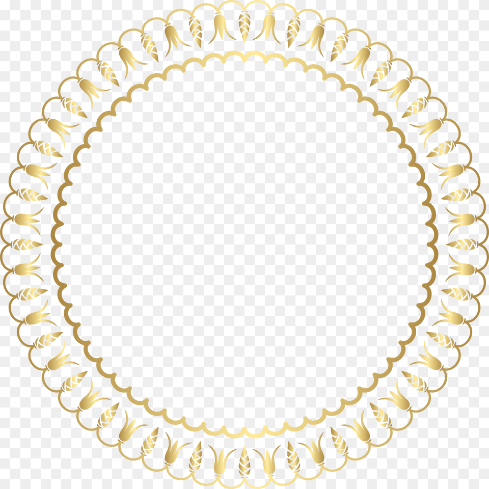 Decorative Round Border Frame Clip Art Gallery, Oval, Accessories, Jewelry, Necklace Free Png Download
